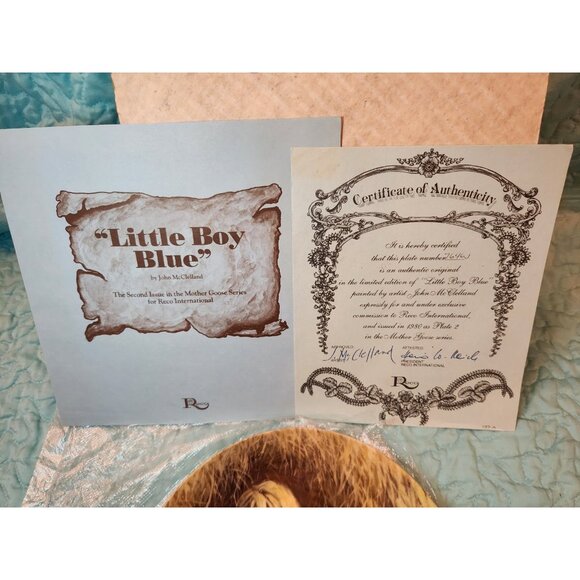 Little Boy Blue Mother Goose 1980 Collectible Plate By Reco - Picture 2 of 5